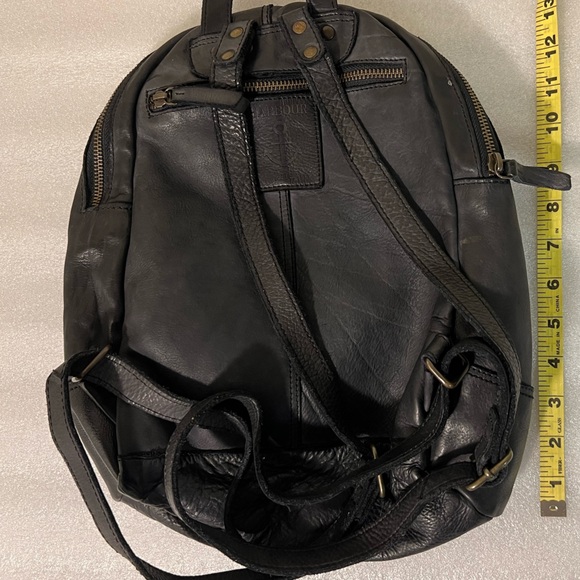 Harbor 2nd Black Leather Backpack with Anchor Accent main image 8